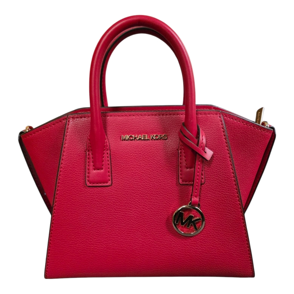 Michael Kors Red Satchel with Gold Hardware and Top Handle